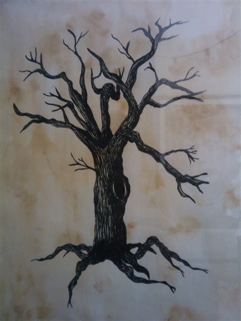 Dead Tree Watercolor and Ink, 8x11 | Tree art, Tree sketches ...