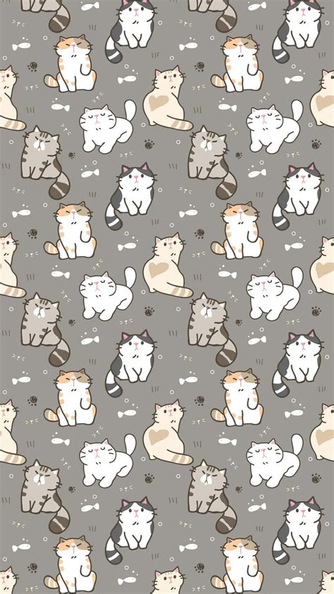 Download A background covered with cute cat pattern to brighten your day! Wallpaper | Wallpapers.com