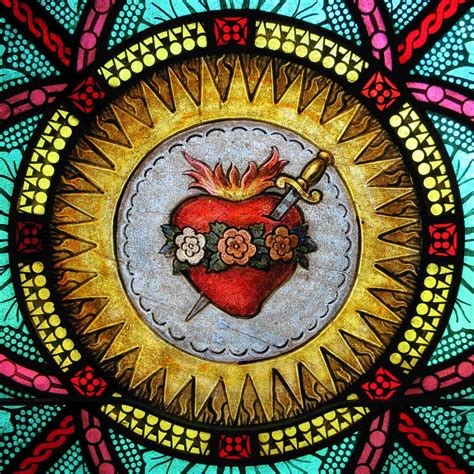 bonaventure - sacred heart of jesus stained glass immaculate heart of ...