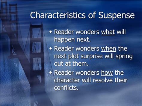 PPT - SUSPENSE Take good notes on the elements of suspense! PowerPoint Presentation - ID:1771176