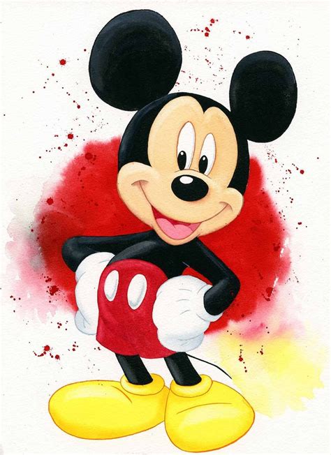 Mickey Mouse original watercolor art for giftfor herdisney | Etsy