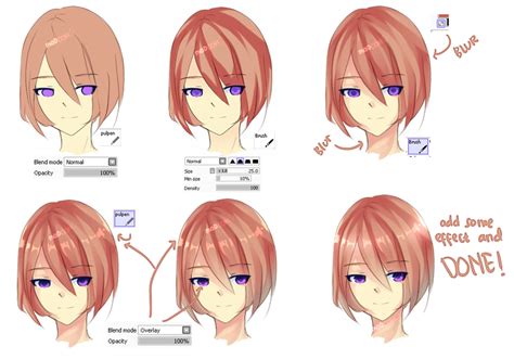 Coloring Tutorial By Maocchi On Deviantart Drawing Hair Tutorial Female ...