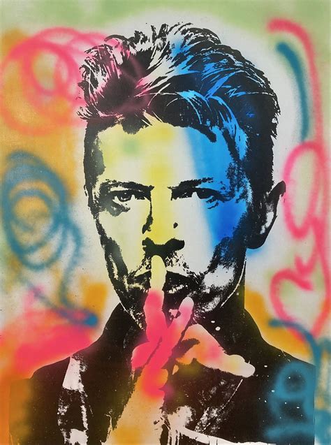 David Bowie Pop Art Painting Wall Decor Original Fine Art | Etsy