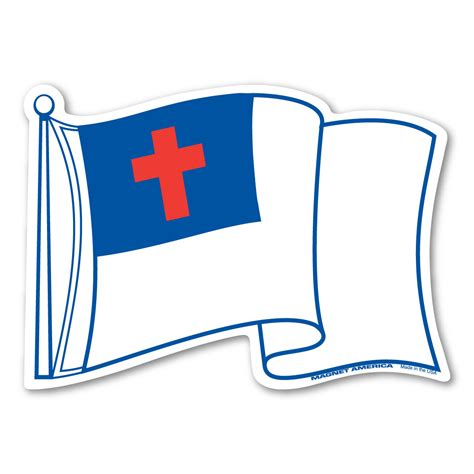 Waving Christian Flag Magnet | Magnet America