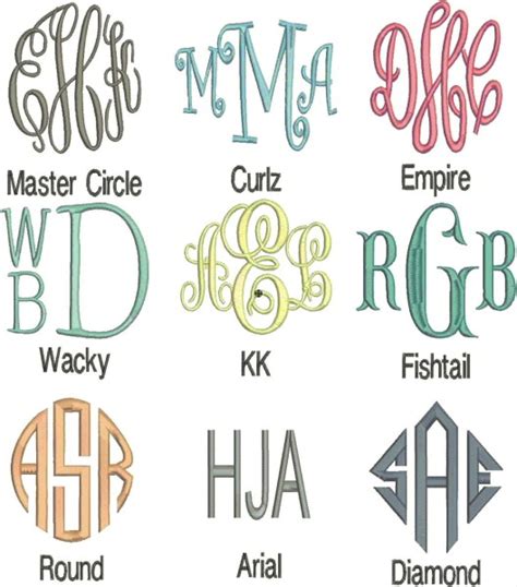 8 Initials Monogram Script Font Images - Circle Script Monogram Font ...