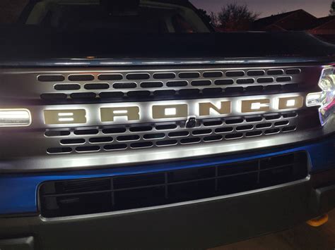 Oracle LED Grille "Bronco" Lettering Installed on Bronco Sport Badlands ...