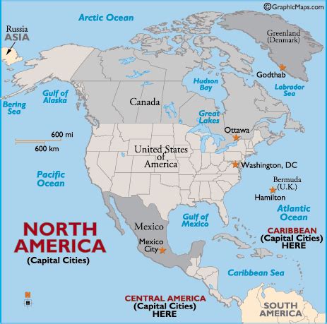 North America Countries and Capitals - Capitals of North America, North America Map - Worldatlas.com