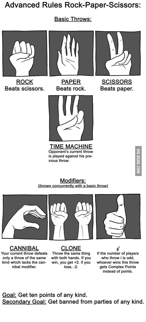 Advanced Rules Rock-Paper-Scissors - 9GAG