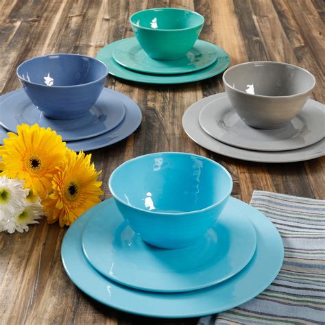 Gibson Home Brela 12-Piece Melamine Dinnerware Set, Service for 4 - Walmart.com - Walmart.com