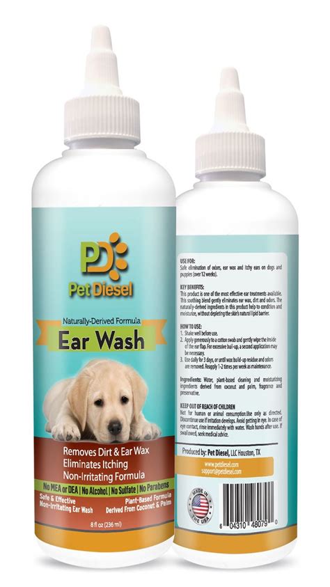 Pet Diesel Dog Ear Wash | Naturally Derived Formula | Coconut & Palm Oil & Citrus Extracts ...