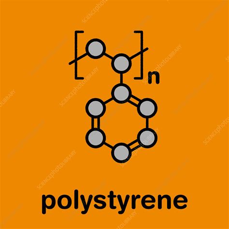 Polystyrene plastic chemical structure, illustration - Stock Image - F027/9216 - Science Photo ...