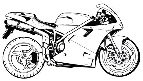 Motorcycle Coloring Pages For Kids. Free Printable