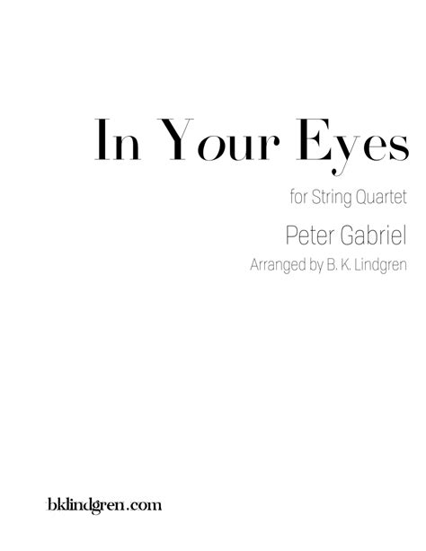 IN YOUR EYES COVER | Brian Lindgren