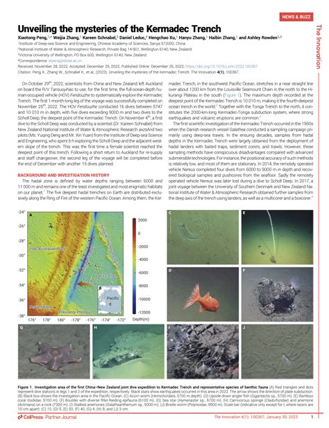 (PDF) Unveiling the mysteries of the Kermadec Trench