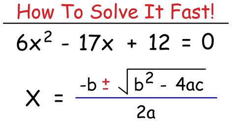 Solve Quadratic Equations by Using the Quadratic Formula : Step-by-Step Tutorial - YouTube