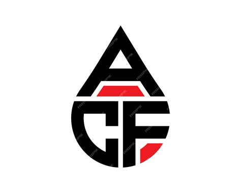 Premium Vector | Acf letter water drop shape logo design acf drop logo simple design