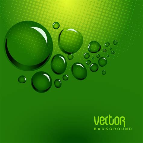 Premium Vector | Green bubbles background