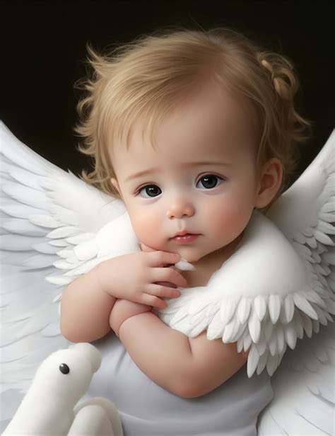 Premium AI Image | baby angel beautiful generative by Ai 04