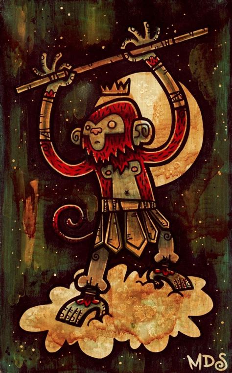 Monkey King Art Print by Matt Sinor | Society6 | Teckningar