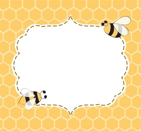 Premium Vector | Vector Illustration of a Natural Background with Honeycombs Bees hand drawn ...