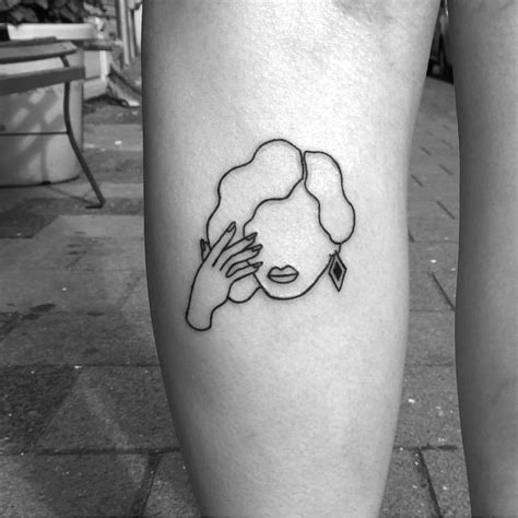 Woman’s silhouette by Daisy Does Tattoos - Tattoogrid.net