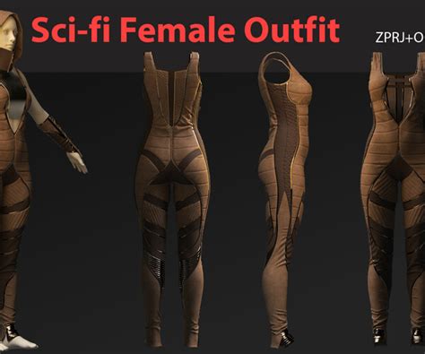 ArtStation - SCI-FI FEMALE OUTFIT (CYBERPUNK) No.01. Marvelous Designer ...