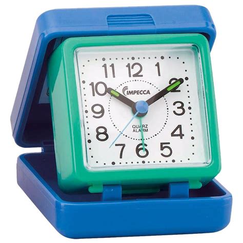 Travel Beep Alarm Clock, Blue/Green