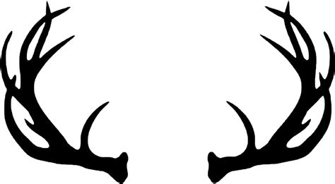 Download Deer Antlers Silhouette Png - Deer Antlers Clipart Black And White - HD Transparent PNG ...