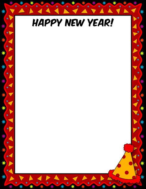 Happy New Year Border: Clip Art, Page Border, and Vector Graphics | Free printable banner ...