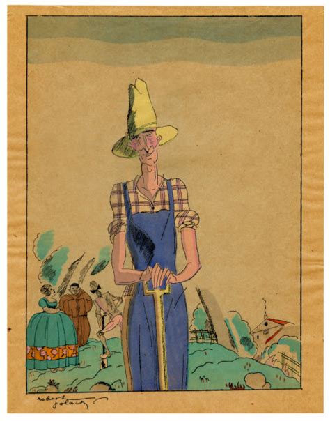 An Art Deco Robert Polack Planographic Print Éditions Nilsson Ca. 1927 “Farmer" | Artzze