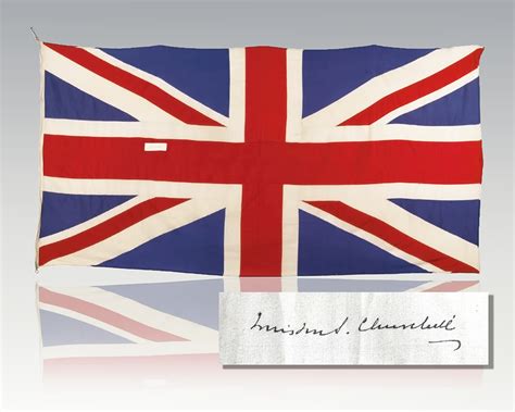 Winston S. Churchill Signed WWII British Army XXX Corps Headquarters Flag. - Raptis Rare Books ...