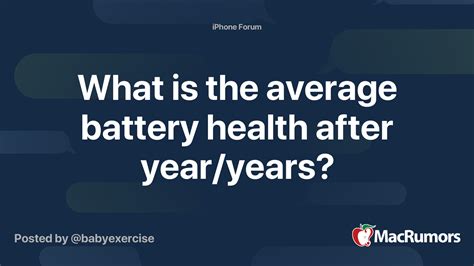 What is the average battery health after year/years? | MacRumors Forums