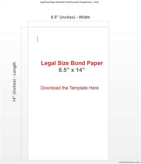 Download Legal Bond Paper Size Word Template