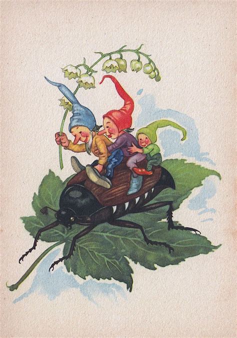 Vintage gnomes | Fairy paintings, Fairy friends, Gnomes