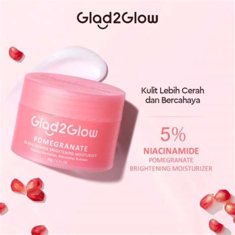 Jual GLAD2GLOW Pomegranate 5% Niacinamide Brightening Moisturizer | 30g ...