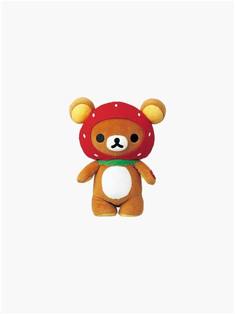 "Strawberry Rilakkuma plush" Sticker for Sale by mycrow | Redbubble