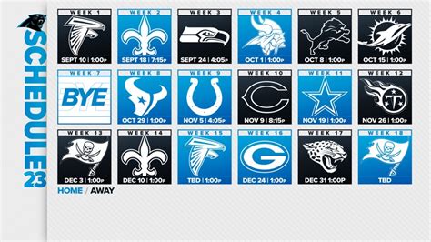 Carolina Panthers 2023 schedule released | Game dates & times | wcnc.com