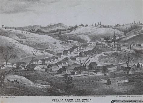 1853 lithograph of Sonora, California – Western Mining History