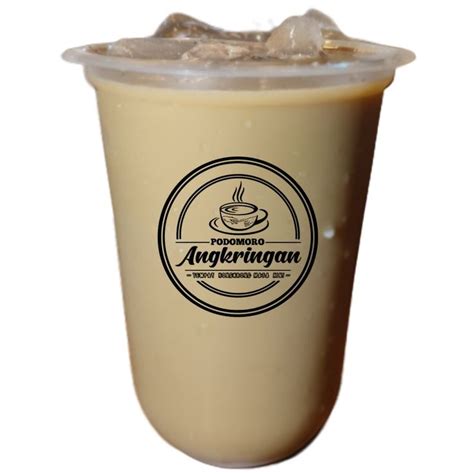 an iced coffee drink with ice on top