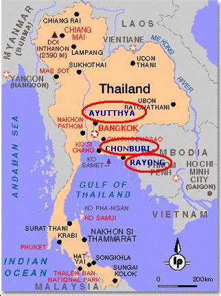 Chon Buri Thailand Map - Guenna Holly-Anne