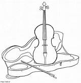 Cello Free Printable coloring Page sketch template