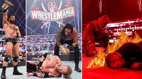 WWE WrestleMania 4th April 2021 Highlights Results, Roman reigns Wins | The Fiend Burns Randy ...