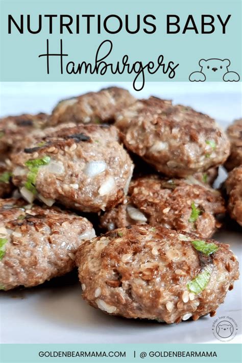 Homemade Ground Beef Baby Hamburgers (with seeds) - Golden Bear Mama