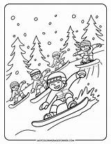 Snowboarding Coloring Pages 6 Free Printable  Easy Coloring sketch template
