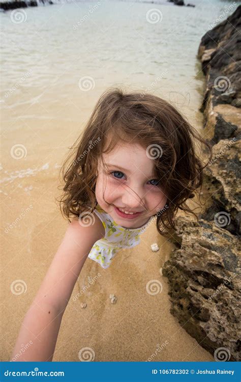 Child Playing on Beach in Oahu Hawaii Stock Photo - Image of paradise, ocean: 106782302