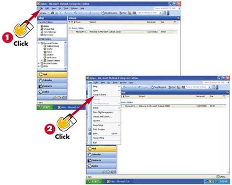 Using the Outlook Menu Bar | Easy Microsoft Office Outlook 2003