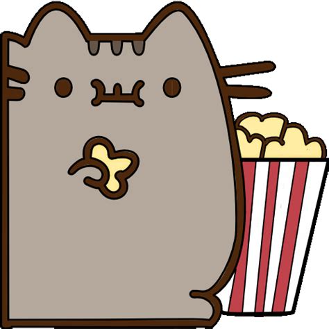 Popcorn Cat Eat Popcorn Sticker - Popcorn Cat Eat Popcorn Cat Eating Popcorn - Discover & Share GIFs