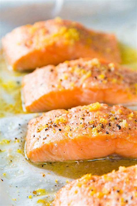 Slow Roasted Salmon with Lemon Butter Sauce - The Flavor Bender