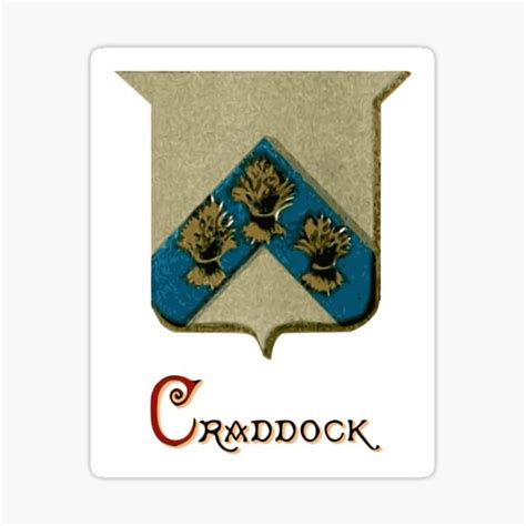 "Craddock Family Coat of Arms" Sticker by Heraldica | Redbubble