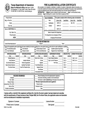 Fire alarm certification - Fill Out and Sign Printable PDF Template ...